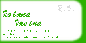 roland vasina business card